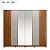 Guarda Roupa 6 Portas Atrice Nogueira / Nude Ripado Demartêz - Imagem 7