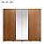 Guarda Roupa 6 Portas Atrice Nogueira Touch Demartêz - Imagem 7