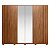 Guarda Roupa 6 Portas Atrice Nogueira Touch Ripado Demartêz - Imagem 3