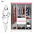 Guarda Roupa 6 Portas Ecom 2 Branco / Rosa Flex Demóbile - Imagem 4