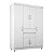 Guarda Roupa 6 Portas Ecom 2 Branco / Rosa Flex Demóbile - Imagem 2