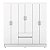 Guarda Roupa 6 Portas Flash 2 Branco / Rosa Flex Demóbile - Imagem 6