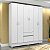 Guarda Roupa 6 Portas Flash 2 Branco / Rosa Flex Demóbile - Imagem 3