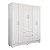 Guarda Roupa 6 Portas Flash 2 Branco / Rosa Flex Demóbile - Imagem 1