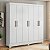 Guarda Roupa 6 Portas Prático Casal Branco Demóbile - Imagem 2