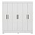 Guarda Roupa 6 Portas Prático Casal Branco Demóbile - Imagem 3