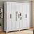 Guarda Roupa 6 Portas Prático Casal Branco Demóbile - Imagem 2