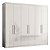 Guarda Roupa 6 Portas Venice Casal Branco Demóbile - Imagem 1