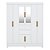 Guarda Roupa 8 Portas Munique Casal Branco Demóbile - Imagem 1