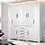 Guarda Roupa 8 Portas New Realce Casal Branco Demóbile - Imagem 2