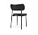 Kit 2 Cadeira Estofada Sala de Jantar Mila Courissimo Preto - Imagem 5
