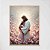 Quadro Decorativo Jesus e Menina Abraçados Flores Religioso - Imagem 1