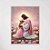 Quadro Decorativo Jesus e Menina Flores Religioso - Imagem 1