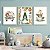 Kit 3 Quadros Personalizado com Nome Animais Safari Quarto Menino - Imagem 2