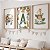 Kit 3 Quadros Personalizado com Nome Animais Safari Quarto Menino - Imagem 1