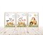 Kit 3 Quadros Animais Fazendinha Trator Quarto Menina - Imagem 2