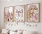 Kit 3 Quadros Unicórnio Princesa Personalizado com Nome Quarto Menina - Imagem 1