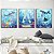 Kit 3 Quadros Fundo do Mar Peixes Personalizado com nome - Imagem 3