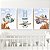 Kit 3 Quadros Menino Avião Personalizado com Nome - Imagem 3