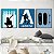 Kit 3 Quadros Skate Azul Personalizado com Nome - Imagem 2