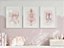 Kit 3 Quadros Bailarina Laço Sapatilha Rosa - Imagem 1