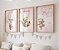 Kit 3 Quadros Ursinha Rosa Nuvem Lua Ursa Quarto Bebê Infantil - Imagem 1