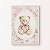 Quadro Ursinha Rosa Flores Delicado Ursa Quarto Menina Bebê Infantil - Imagem 1