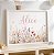 Quadro Flores Rosa Personalizado com Nome Quarto Bebê Maternidade - Imagem 1