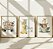 Kit 3 Quadros Animais Safari Verde Personalizado com Nome - Imagem 2