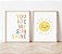 Kit 3 Quadros Arco Íris Sol Sunshine Quarto Criança - Imagem 3