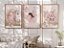 Kit 3 Quadros Fada Flores Unicórnio Coelho Rosa - Imagem 3