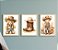 Kit 3 Quadros Ursinho Menino Chapéu Cowboy Vaqueiro - Imagem 2