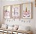 Kit 3 Quadros Unicórnio Arco-Íris Personalizado com Nome - Imagem 1