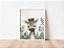 Kit 3 Quadros Animais Safari Girafa Elefante Zebra Quarto - Imagem 3