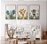 Kit 3 Quadros Animais Safari Girafa Elefante Zebra Quarto - Imagem 1