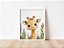 Kit 3 Quadros Animais Safari Girafa Elefante Zebra Quarto - Imagem 2
