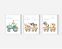 Kit 3 Quadros Fazendinha Animais Trator Quarto - Imagem 3
