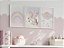 Kit 3 Quadros Arco-íris Unicórnio Nuvem Quarto Menina - Imagem 1