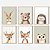 Kit 3 Quadros Animais Floresta Quarto Infantil - Imagem 1