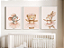 Kit 3 Quadros Bailarina Animais Ursinha Coelha Ratinha Quarto - Imagem 1