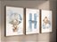 Kit 3 Quadros Ursinhos Balão Nuvem Personalizado com Nome Quarto Bebê - Imagem 1