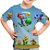 Camiseta Infantil Mario Bros Estampa Total Md02 - Imagem 1