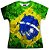 Camiseta Baby Look Feminina Brasil Bandeira Copa Md01 - Imagem 1