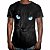 Camiseta Masculina Longline Swag Big Face Gato Negro Estampa Digital - Imagem 1