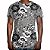 Camiseta Masculina Longline Swag Flor da Ameixeira Estampa Digital - Imagem 1