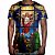 Camiseta Masculina Longline Swag Vitral Jesus Estampa Digital - Imagem 1