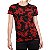 Camiseta Baby Look Feminina Dragão Chinês Vermelho Estampa Total - Imagem 1
