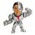 Boneco Cyborg  6 cm metals Die Cast Liga da Justiça DC M544 - Imagem 1