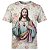 Camiseta Masculina Jesus Cristo Floral Md03 - Imagem 1