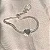Pulseira regulável baguete cristal + coração liso - Imagem 1